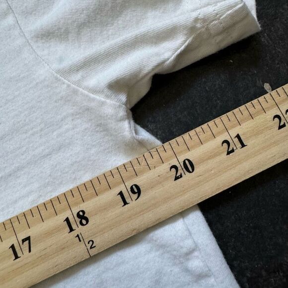 Vans Off The Wall White Vintage Style T-Shirt Stained Size Medium 100% Cotton - Picture 8 of 9